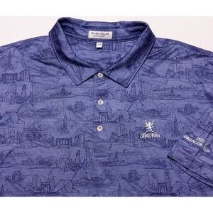 PETER MILLAR Lake Nona Polo Shirt NYC New York NY City Skyline XXL 2XL